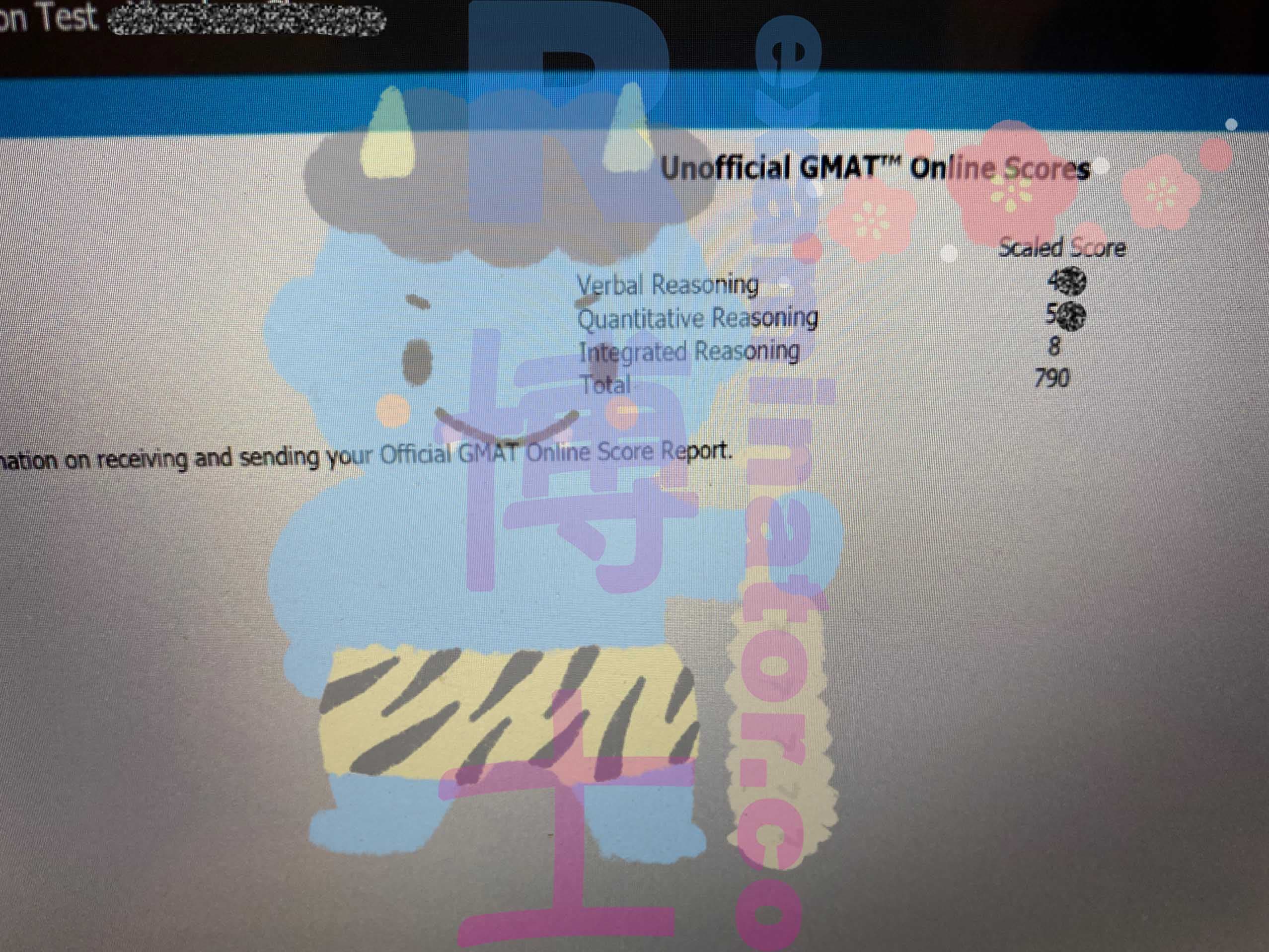 score image for GMAT 부정행위 success story #275