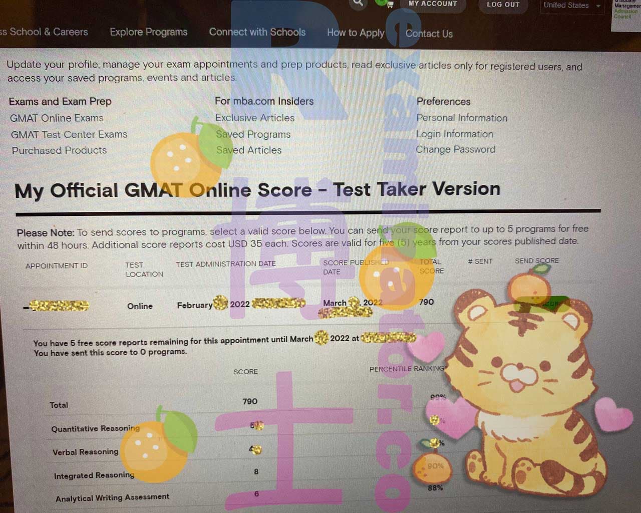 score image for GMAT 부정행위 success story #279