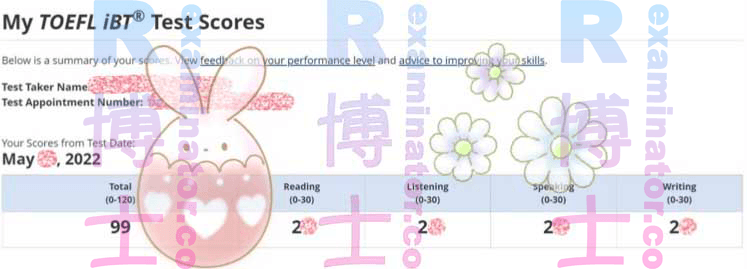 score image for TOEFL 부정행위 success story #311