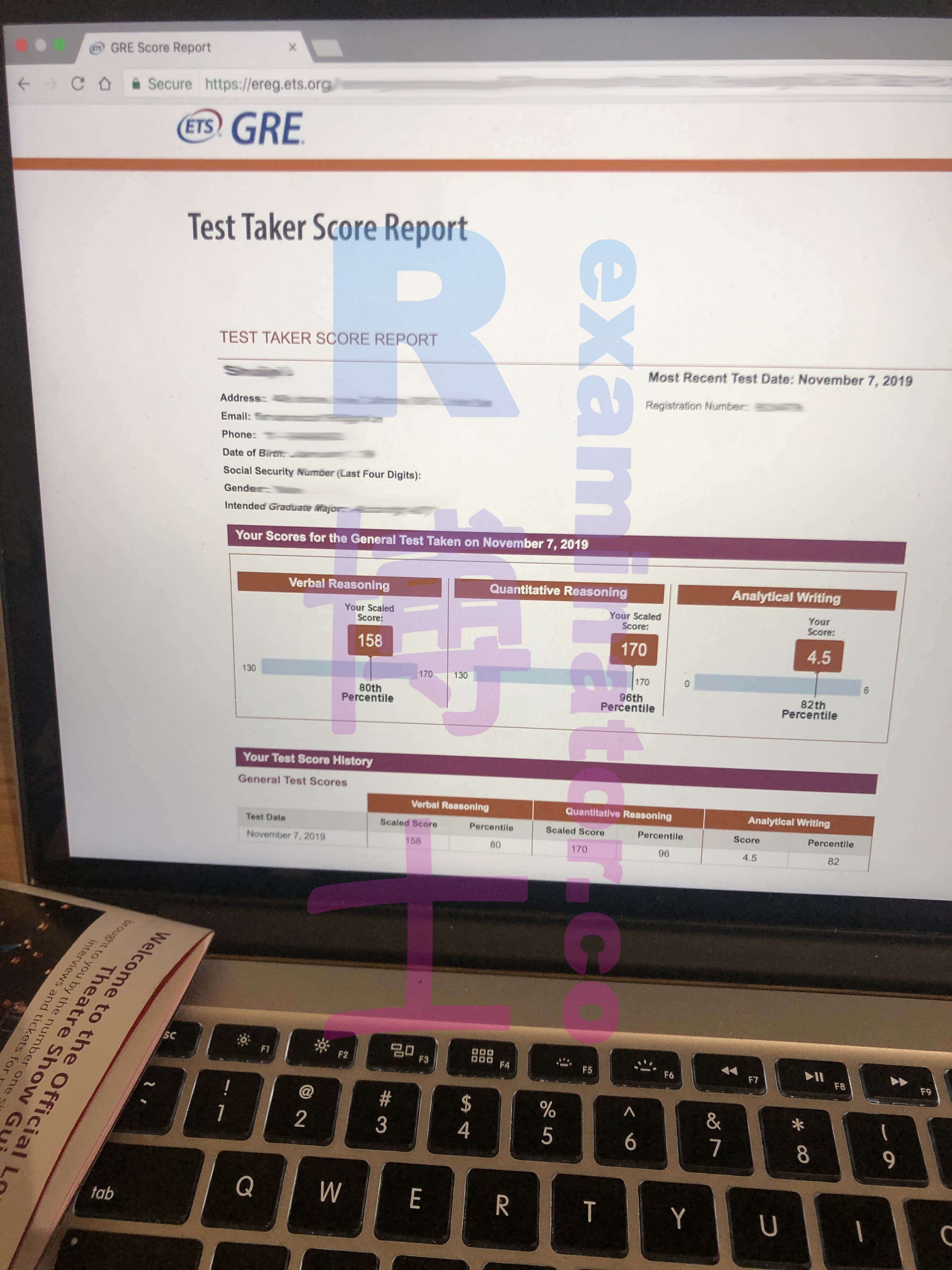 score image for GRE 부정행위 success story #61