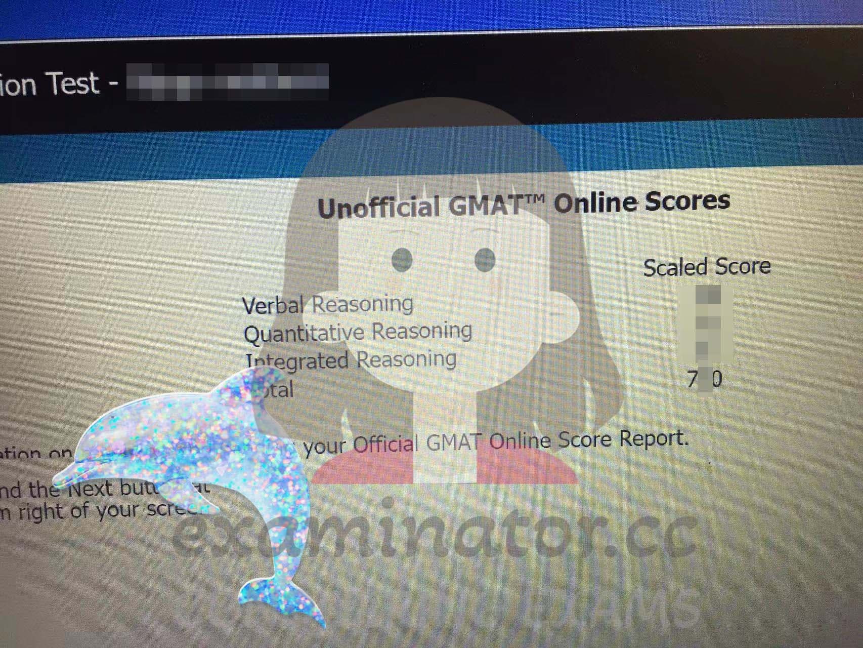 score image for GMAT 부정행위 success story #568