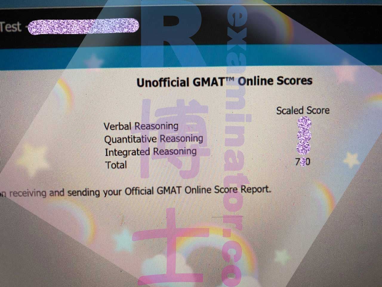 score image for GMAT 부정행위 success story #340