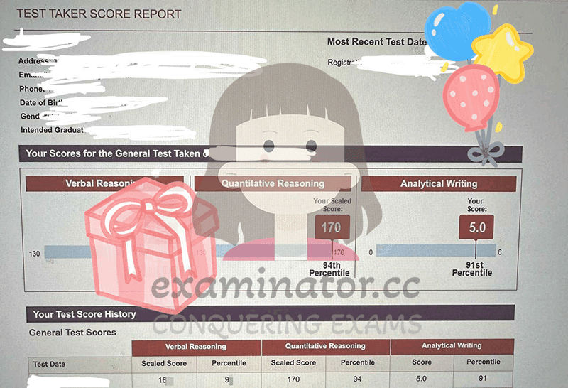 score image for GRE 부정행위 success story #616