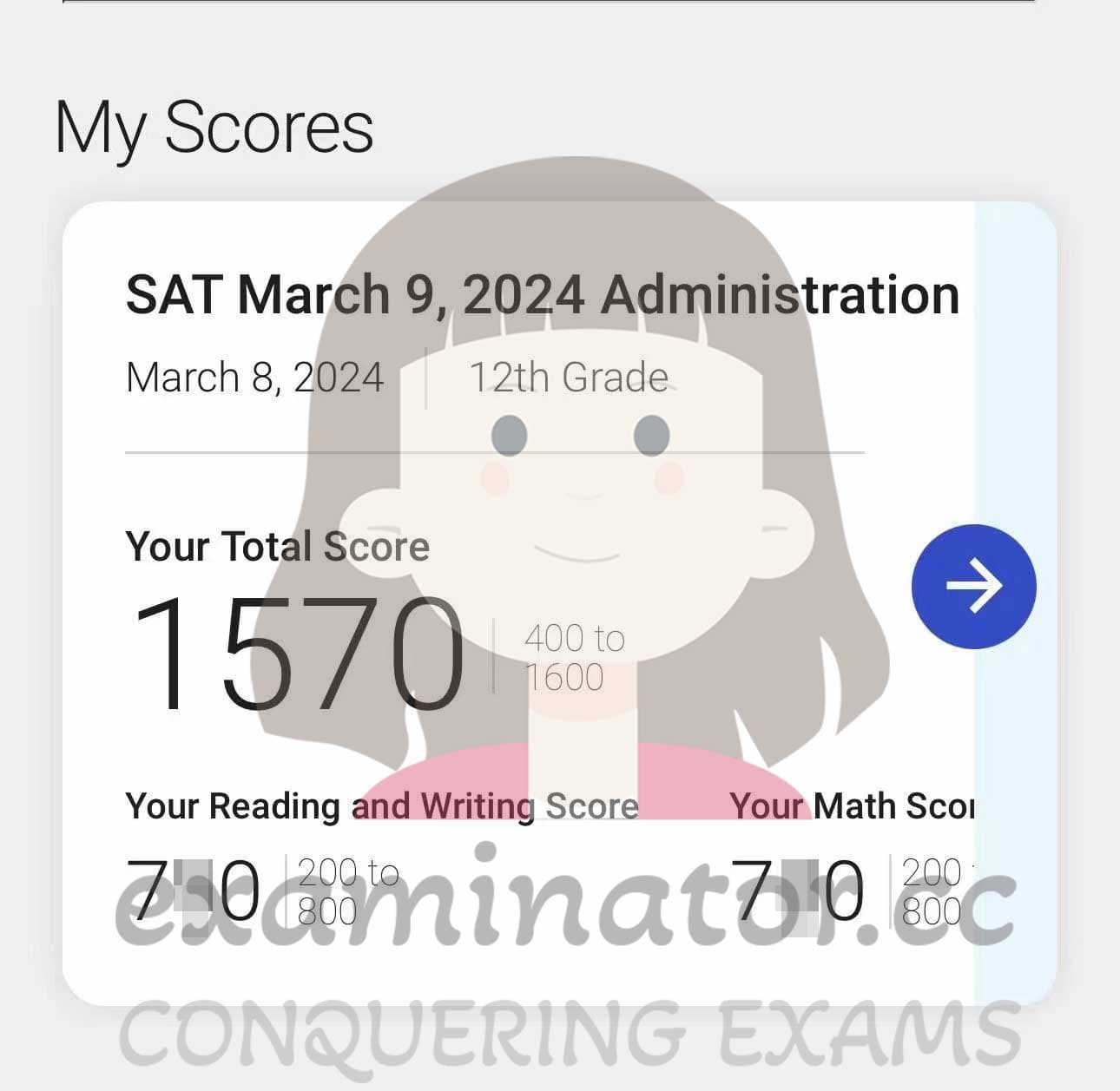 score image for SAT 부정행위 success story #625